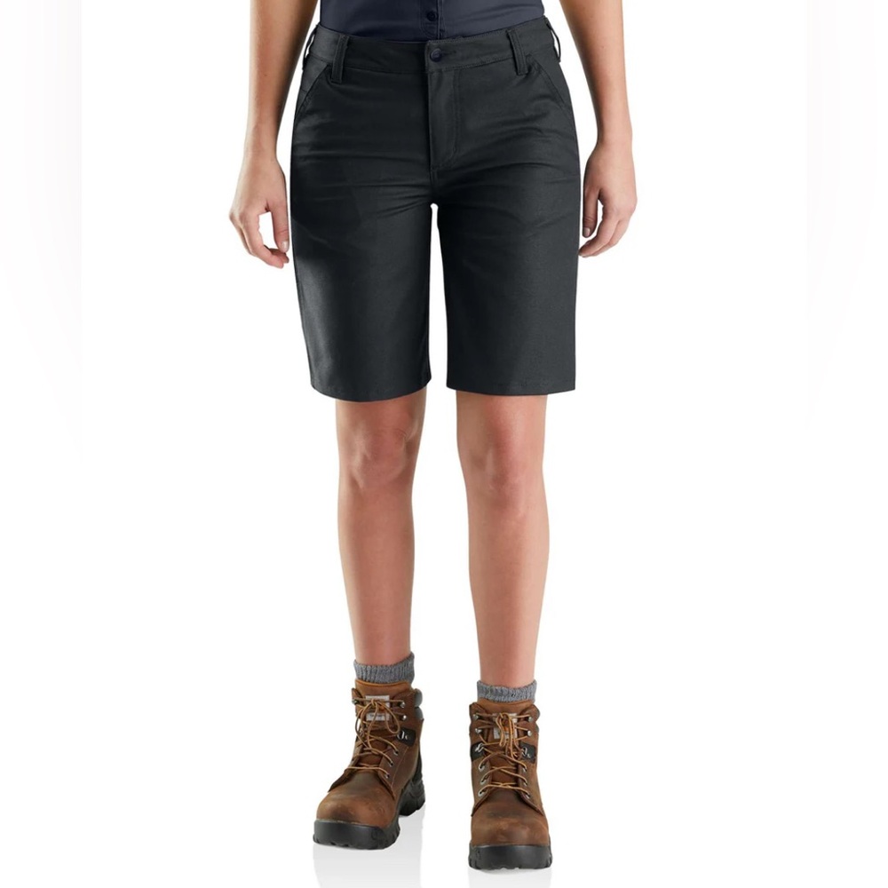 NWT Carhartt Rugged Flex Loose Fit Canvas Work Short in Black Size 10